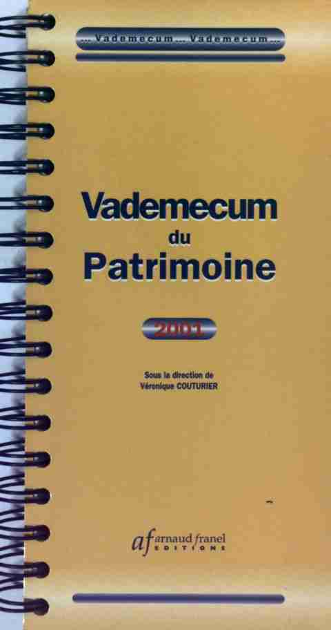 Vademecum du patrimoine 2001 - Véronique Couturier